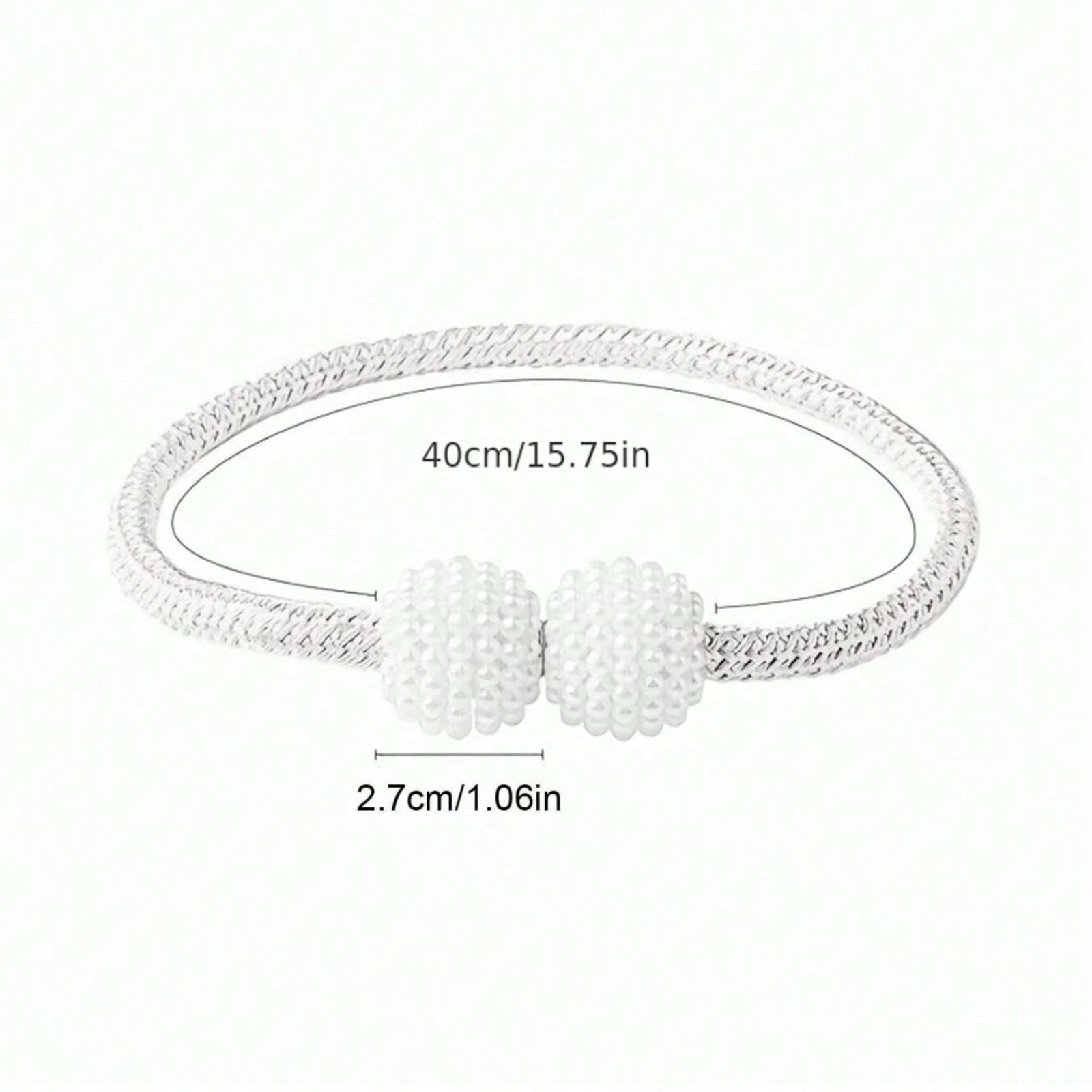 2Pcs Curtain Tiebacks Holdbacks Magnetic Buckle Woven Tie Hold Back Clips Rope