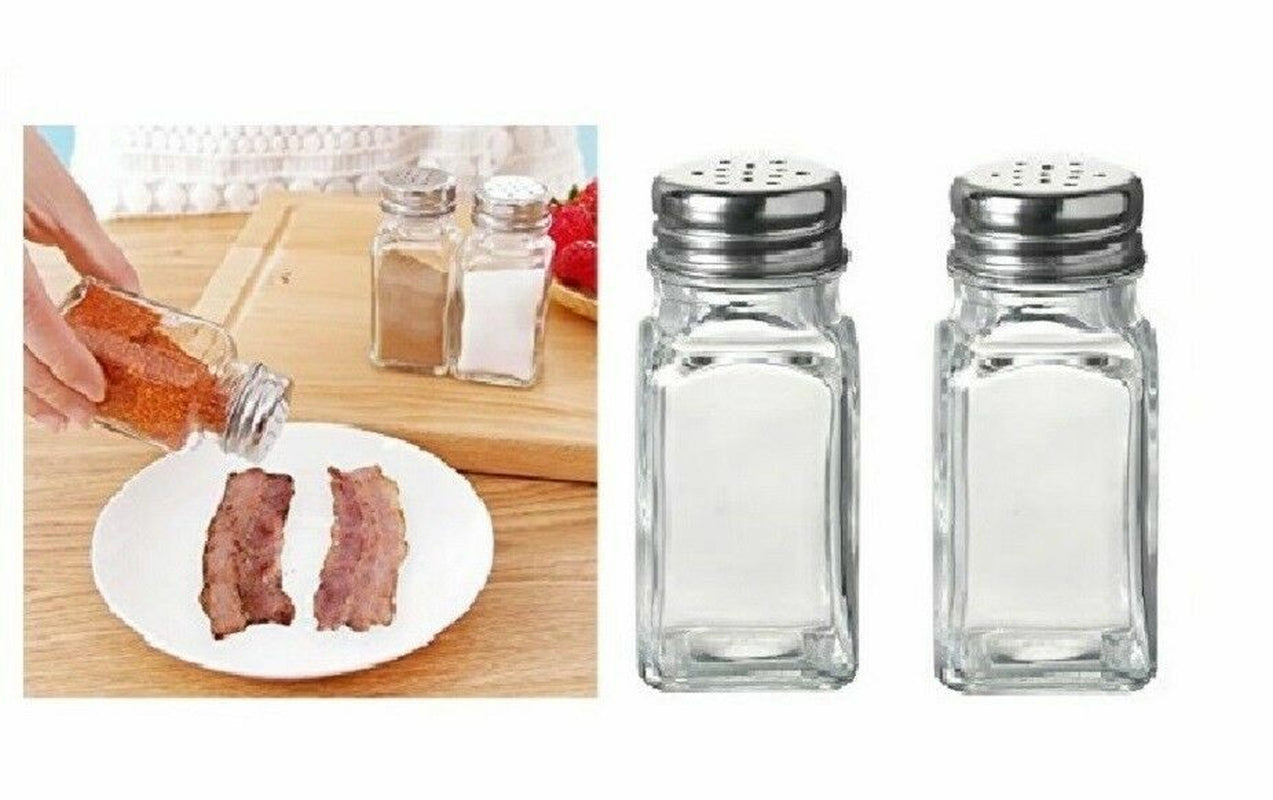 Glass Salt and Pepper Shaker 2 Shaker Set USA SELLER Restaurant Quality