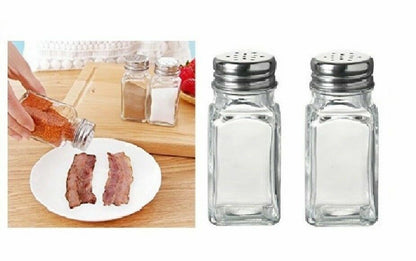 Glass Salt and Pepper Shaker 2 Shaker Set USA SELLER Restaurant Quality