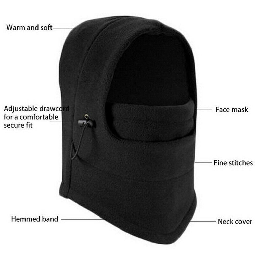 Winter Fleece Balaclava Ski Mask | Thermal Full Face Windproof Mask | Adjustable Neck Gaiter | Soft, Warm & Cozy for Cycling, Skiing, Outdoor