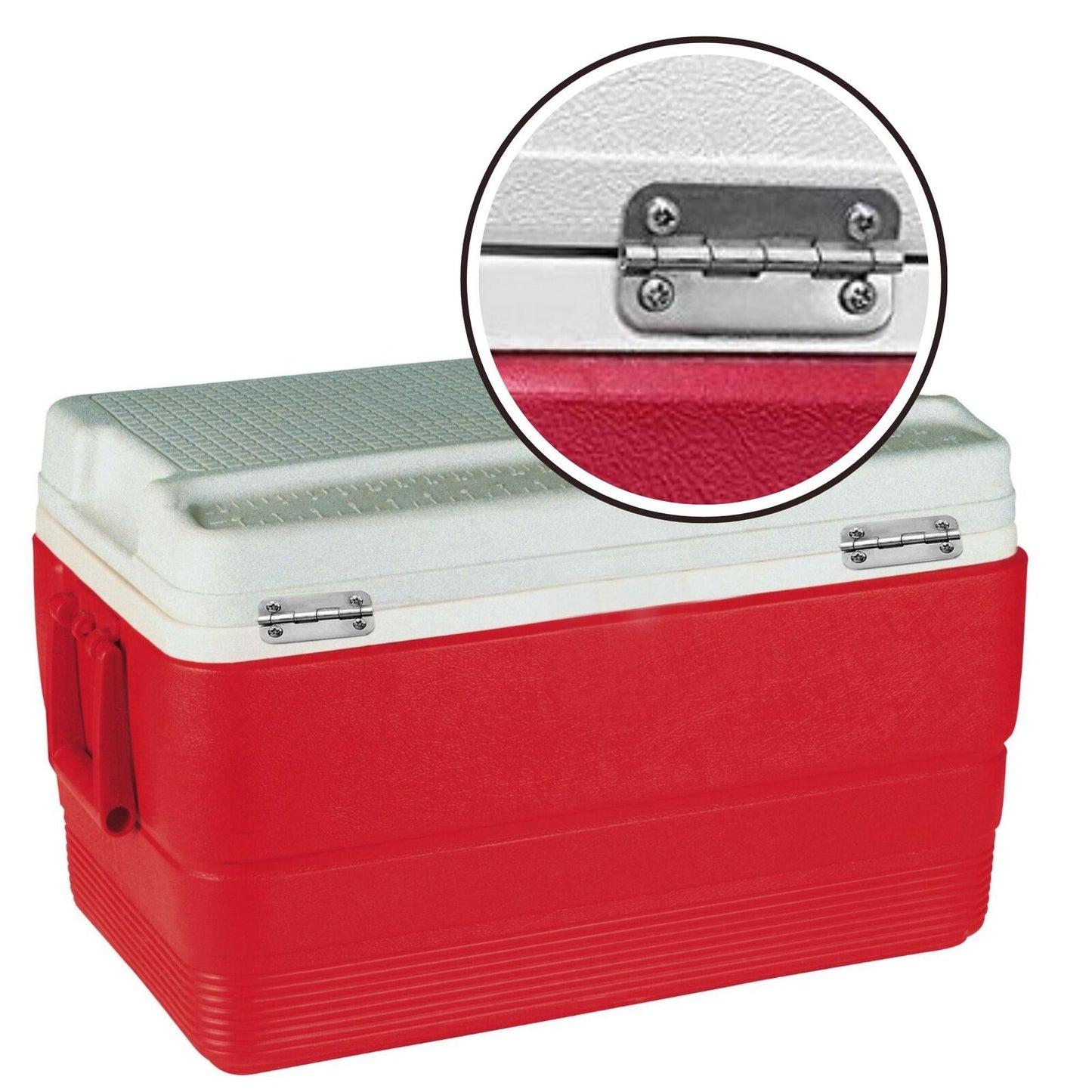 Stainless Steel Cooler Hinges – Heavy-Duty Replacement for Igloo Ice Chests, Durable Metal Hinges for 25-165 Qt Coolers, Rust-Resistant & Easy Install