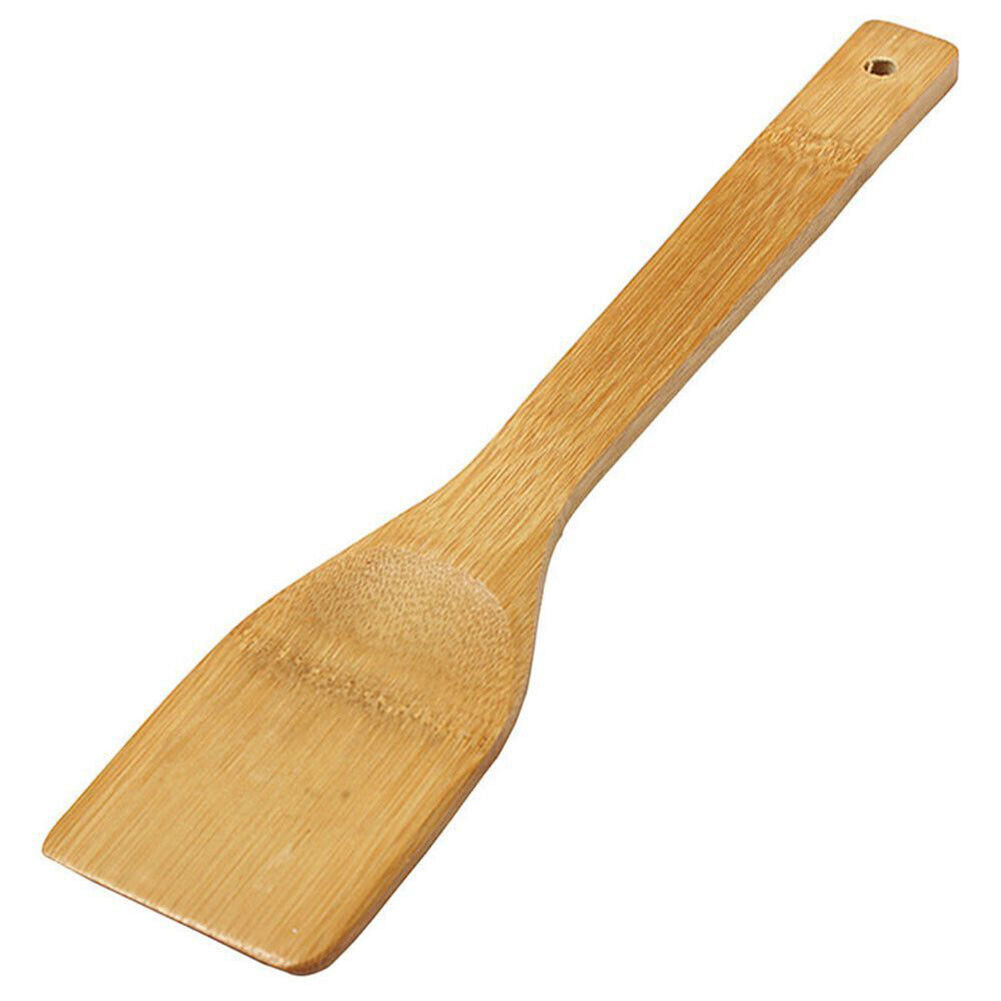 Aesthetic Kitchen Bamboo Wooden Utensils – Set of 2/4/6 Eco-Friendly Spatula, Spoon & Cooking Tools for Home Chefs & Meal Prep