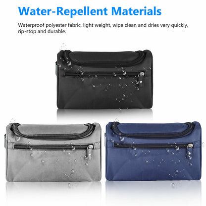 Travel Essential Waterproof Toiletry Bag – Shaving & Makeup Organizer for Travel, Gym, or Daily Use | Durable Wash Bag Case Must-Have