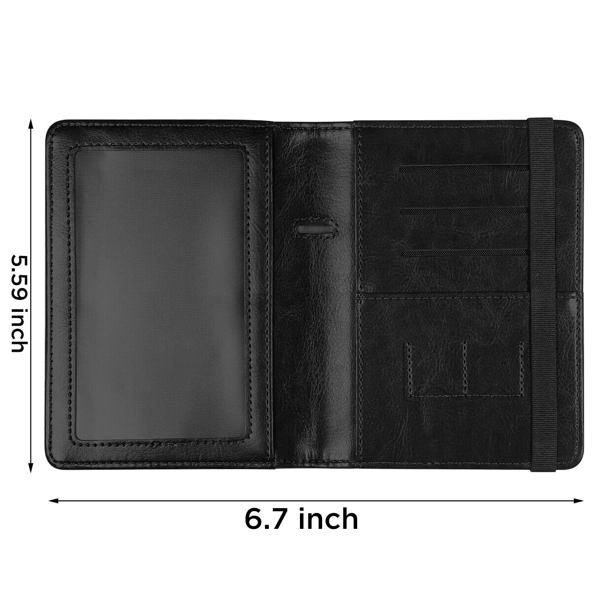 RFID Blocking Leather Passport Holder – Slim Wallet Cover with Card Slots for Men & Women | Airport Must-Have Organizer Travel Essentials