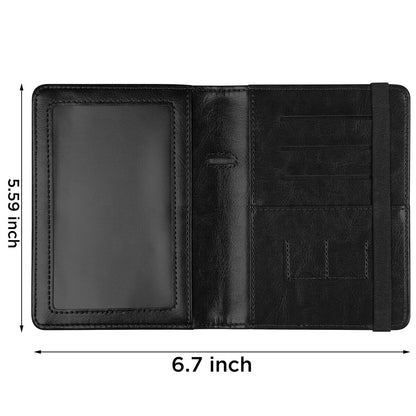 RFID Blocking Leather Passport Holder – Slim Wallet Cover with Card Slots for Men & Women | Airport Must-Have Organizer Travel Essentials