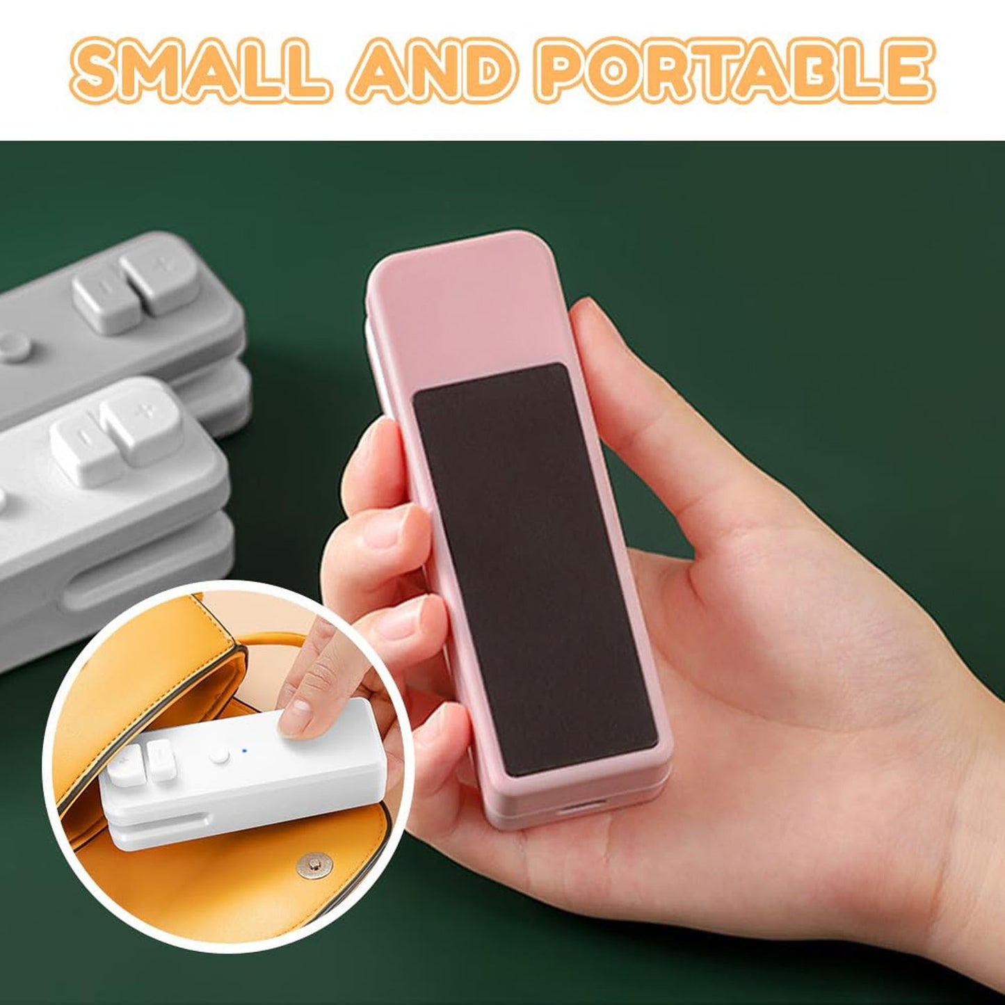 Mini Bag Sealer Portable USB Rechargeable for Snack Bags