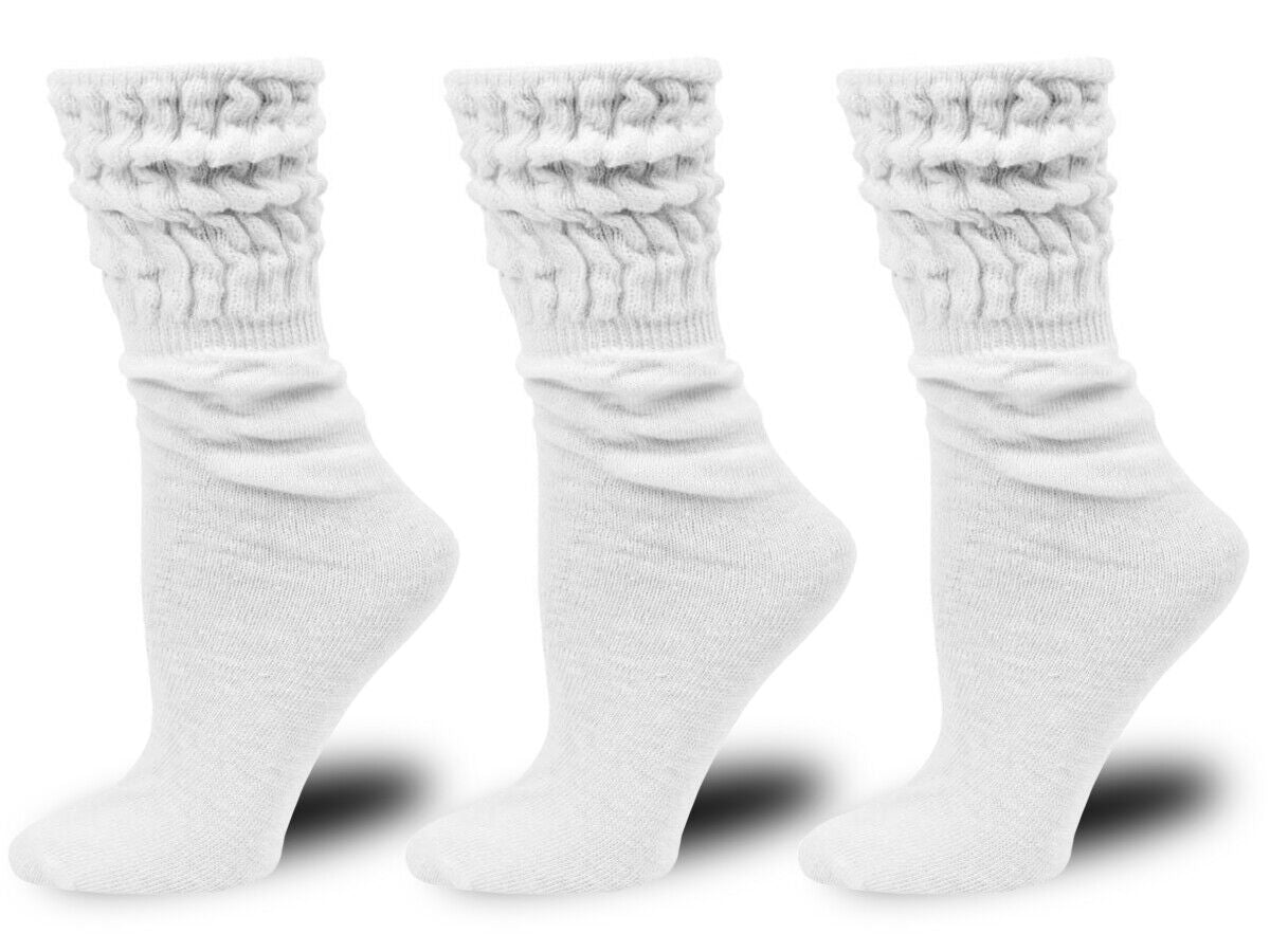 Women's Casual Scrunch Socks 3 Pairs Women'S Slouch Socks Scrunch Cotton