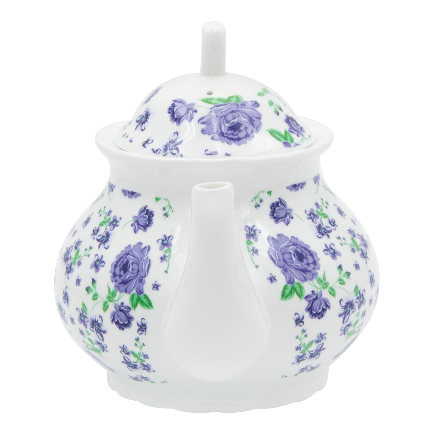 Lavender Field Floral Pattern Ceramic Teapot 32Oz