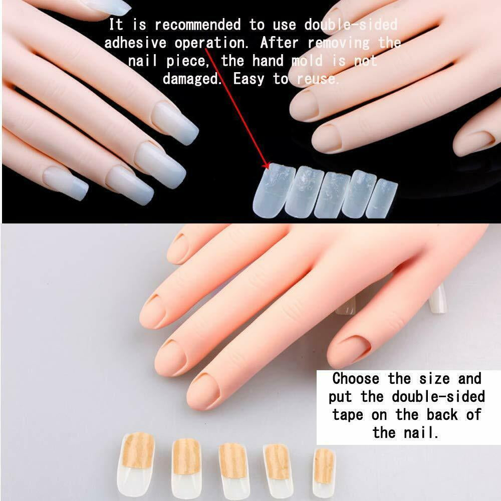 Nail Art Training Hand – Flexible & Movable Fake Hand for Manicure Practice, Perfect Nail Tech Tool for Acrylic, Gel & DIY Nail Designs!