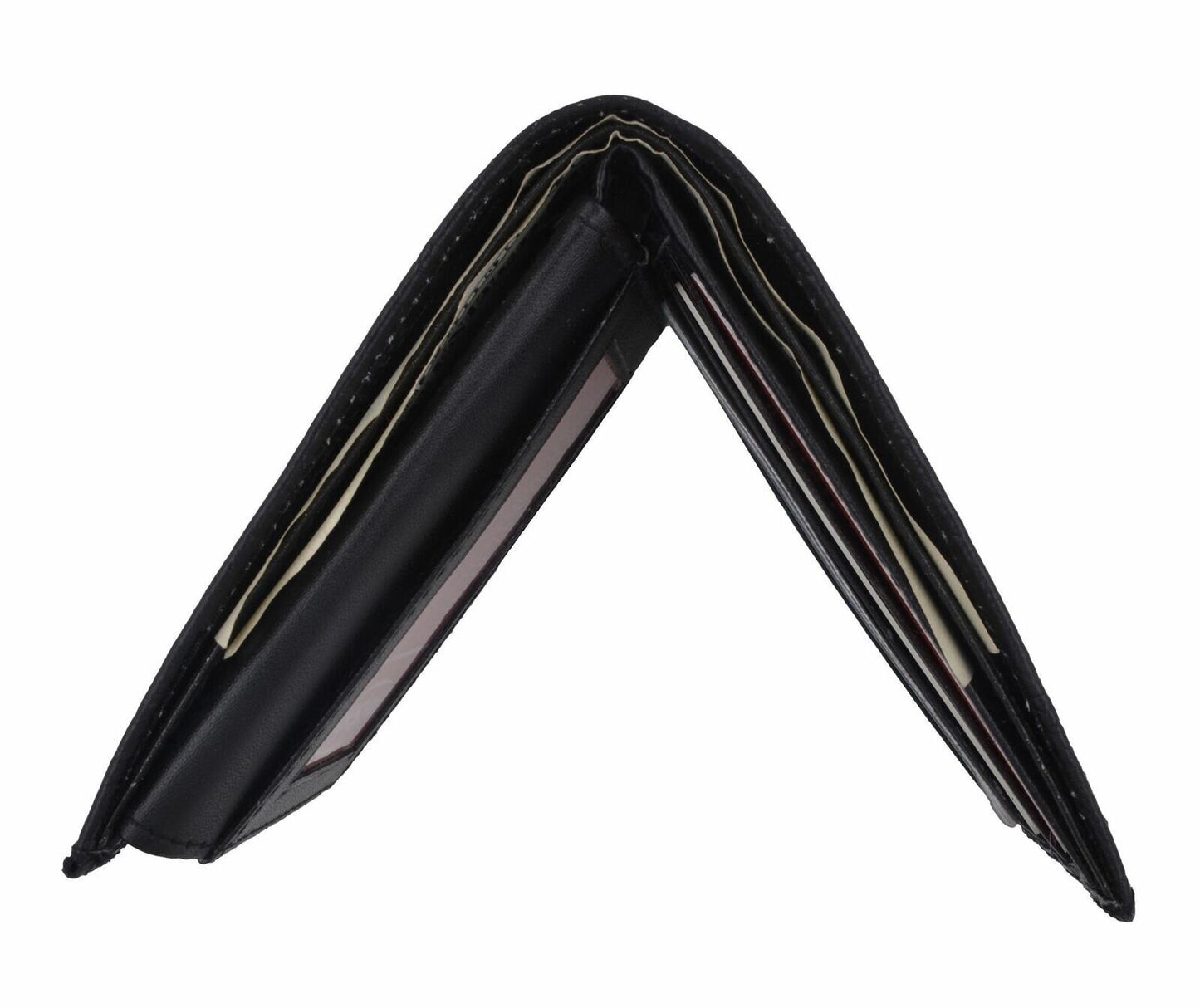 New Mens Genuine Leather Bifold Wallet ID Credit Card Alligator Window Crocodile