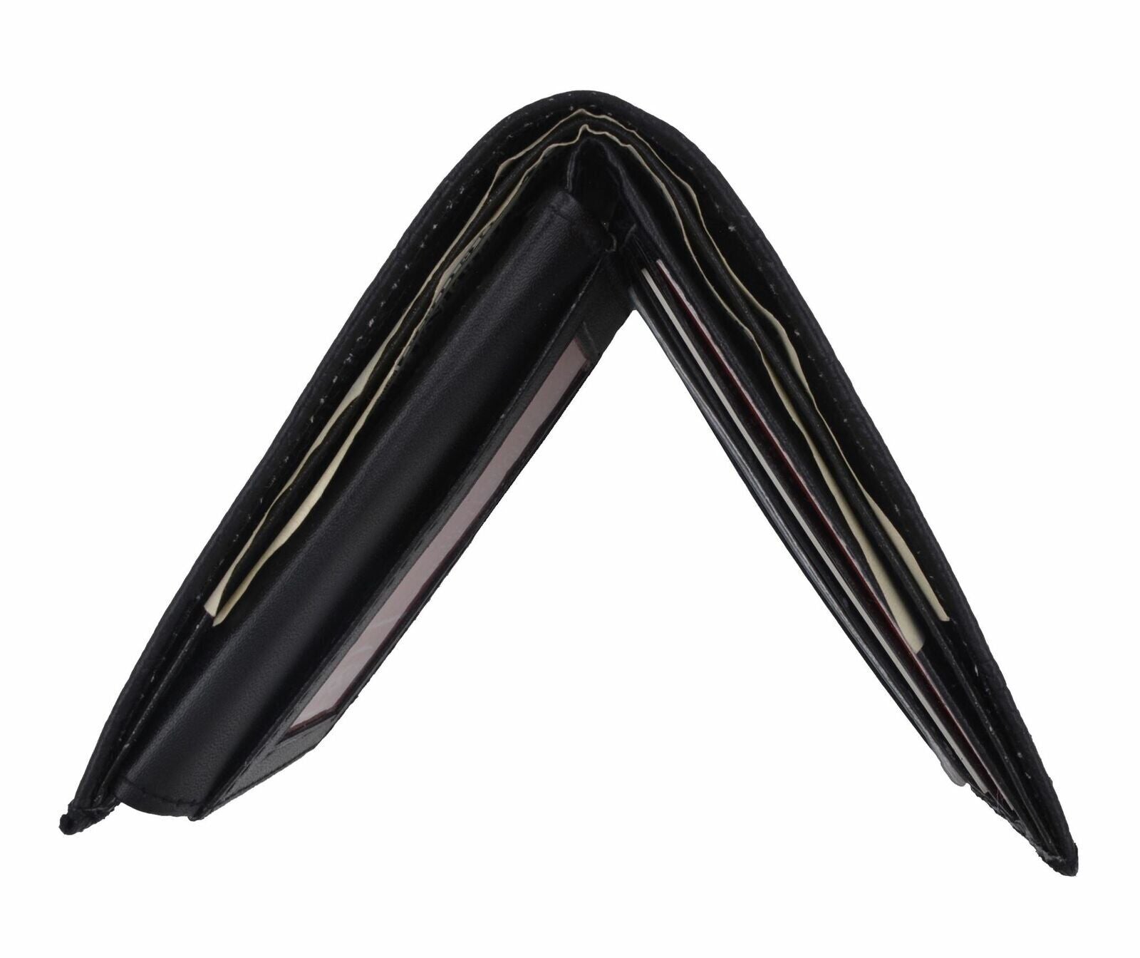 New Mens Genuine Leather Bifold Wallet ID Credit Card Alligator Window Crocodile