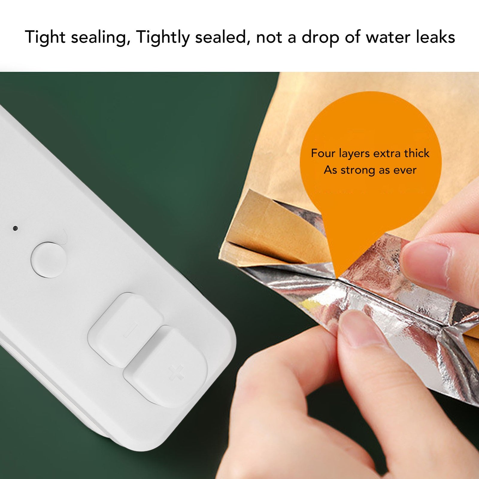 Mini Bag Sealer Portable USB Rechargeable for Snack Bags