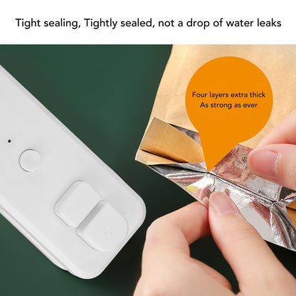 Mini Bag Sealer Portable USB Rechargeable for Snack Bags