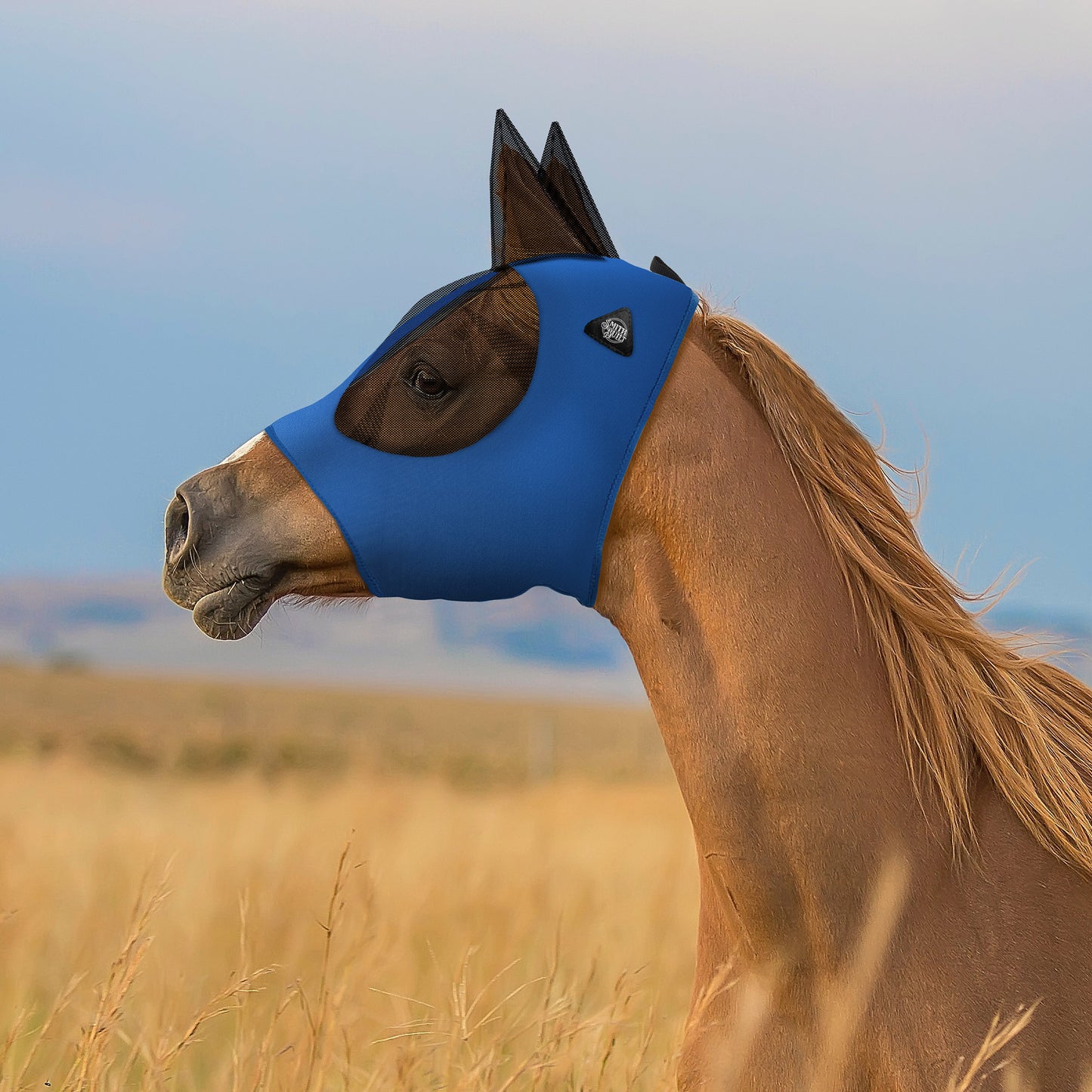 Lycra Horse Fly Mask, Breathable Fabric, Mesh Eyes & Ears, UV Protection