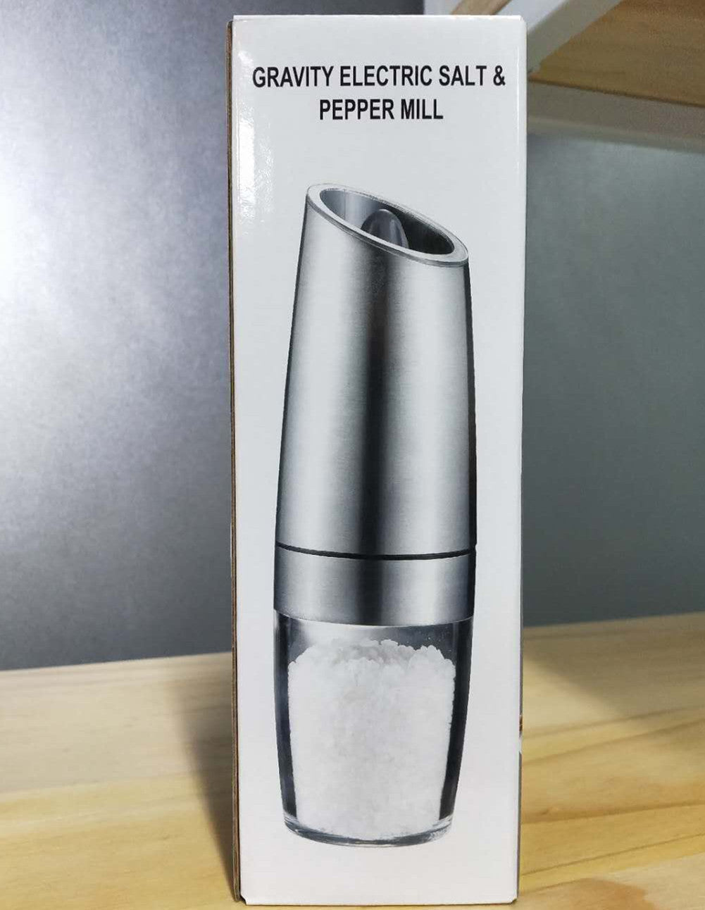 Salt and Pepper Grinder Electric Pepper Mill Stainless Steel Gravity Induction