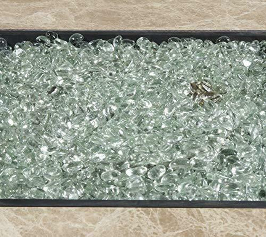 Outdoor Fire Pit Crystal Glass Beads Lavaglass Mini Fire Pit Dispersion Glass, Crystal Cove