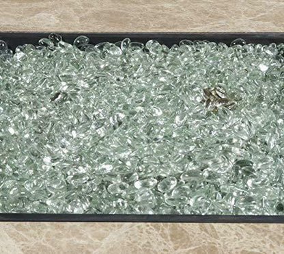 Outdoor Fire Pit Crystal Glass Beads Lavaglass Mini Fire Pit Dispersion Glass, Crystal Cove