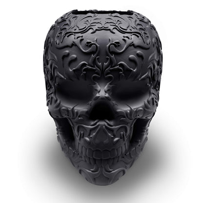 Skull Makeup Brush Holder, Pen Holder, Vanity, Desk, Office Organizer, Statio...