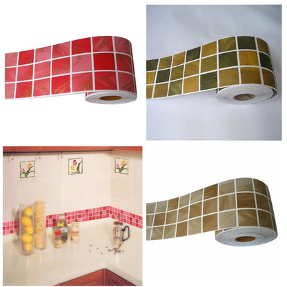 Self Adhesive Mosaic Backsplash Waterproof 3D Wall Sticker Kitchen Wall Stickers