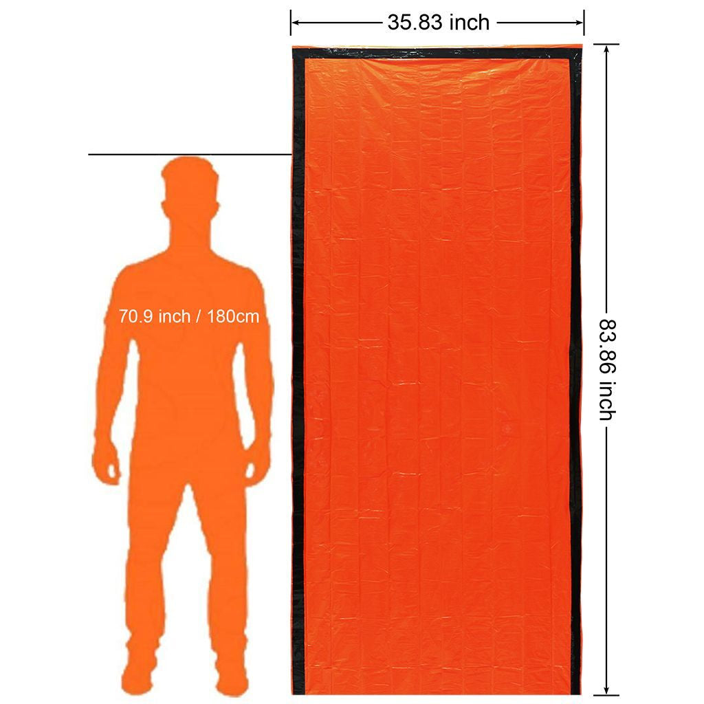 Camping Thermal Sleeping Bag Emergency Survival Hiking Blanket Gear Kit Outdoor