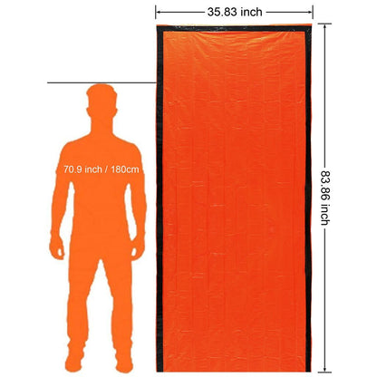 Camping Thermal Sleeping Bag Emergency Survival Hiking Blanket Gear Kit Outdoor