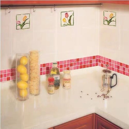 Self Adhesive Mosaic Backsplash Waterproof 3D Wall Sticker Kitchen Wall Stickers