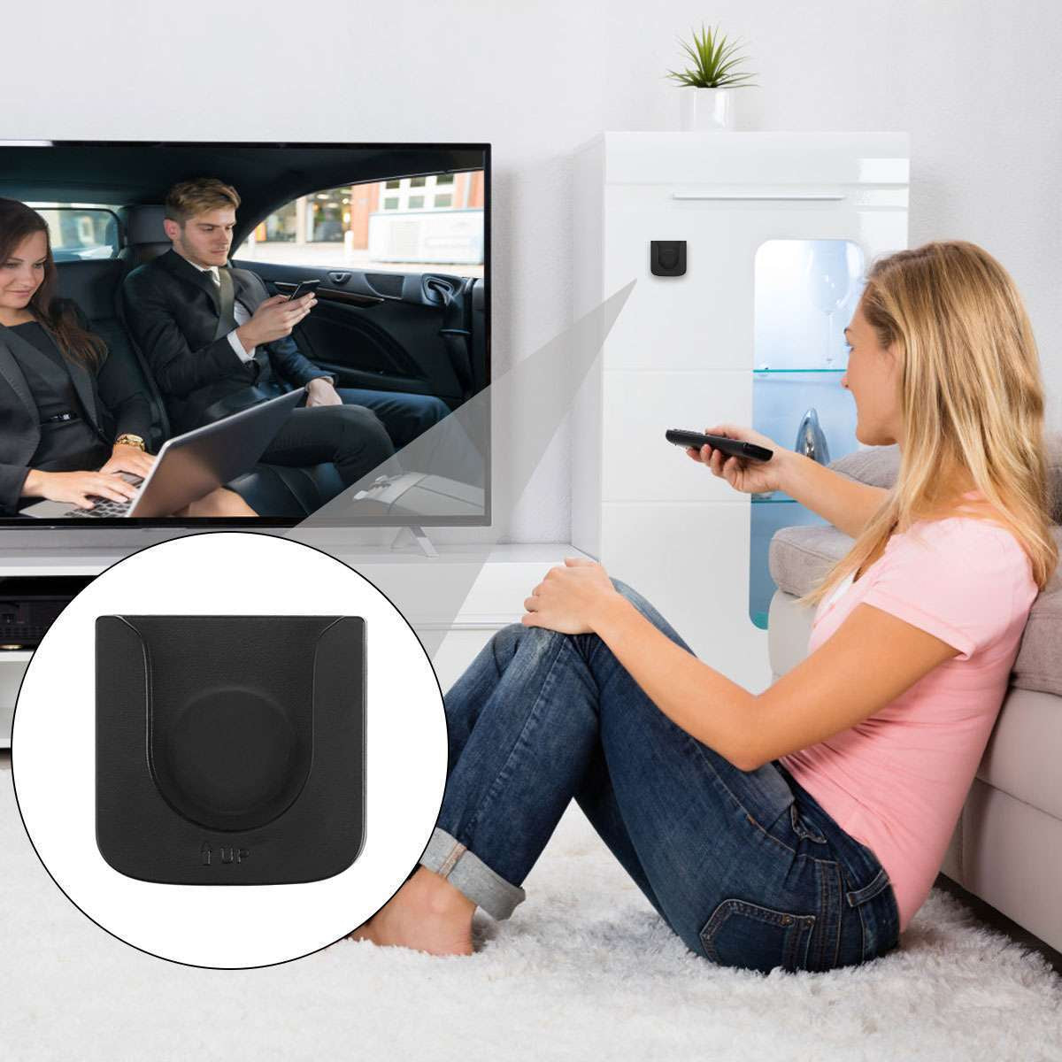 Magnetic Remote Control Holder – Wall Mount Organizer, Self-Adhesive, Space-Saving Storage for TV, AC, Fan Remotes – Easy Install, Strong ABS & Magnet