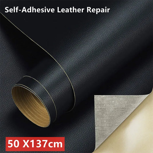 Self-Adhesive Leather Repair Kit – Premium PU Patch for Sofa, Car Seat, Jacket, and Couch Restoration; Easy Peel-and-Stick; Waterproof and Durable