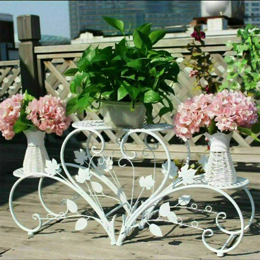 Thick Multi Tier Metal Plant Stand Display Bonsai Shelf Home Garden Patio Room