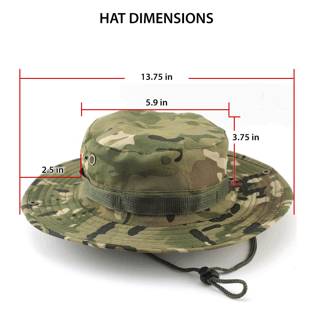 Boonie Bucket Hats Outdoor Fishing Hunting Wide Brim Mesh Camo Safari Sun Cap