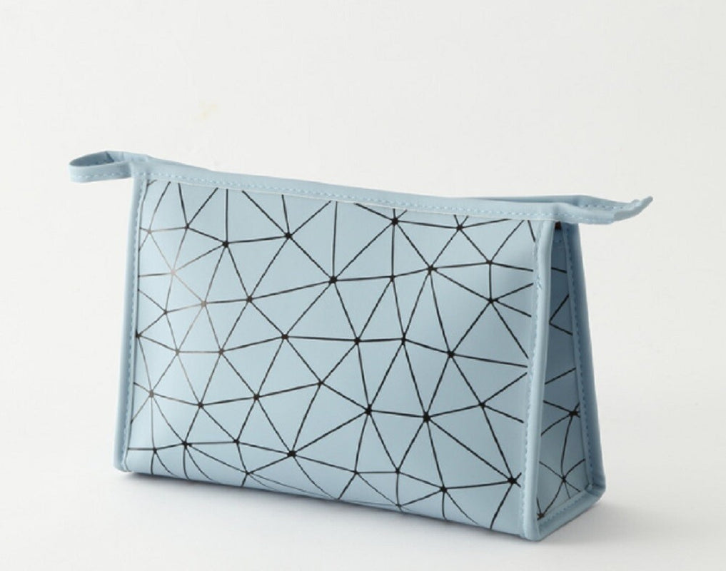 PU Leather Makeup Bag – Zipper Pouch Organizer Elegant Toiletry Cosmetic Holder