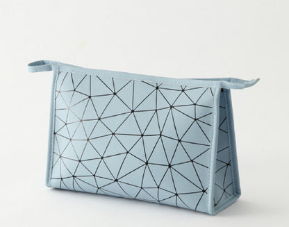 PU Leather Makeup Bag – Zipper Pouch Organizer Elegant Toiletry Cosmetic Holder