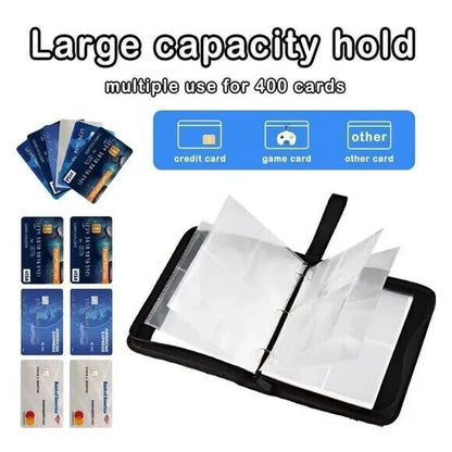 Trading Card Binder 400 Pockets Card Collector Album | Waterproof Case for Pokémon, Sports & Game Cards | TikTok Viral Must-Have for Collectors