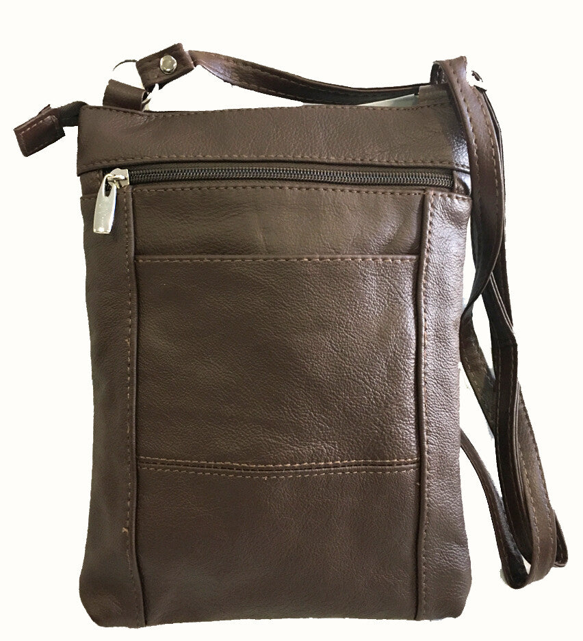Real Leather Shoulder Bag Handbag Purse Cross Body Organizer Smart Phone Pockets