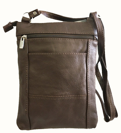 Real Leather Shoulder Bag Handbag Purse Cross Body Organizer Smart Phone Pockets