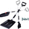 Zone Tech Snow Shovel Kit 3-In-1 Brush Ice Scraper Collapsible Removable Design