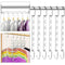 6 Pack Metal Wonder Closet Hanger Organizer Hook Space Saving Clothes Rack NEW