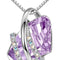 Alexandrite Crystal Leafael Wish Stone Pendant Necklace with Birthstone Crystal