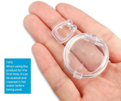 4-Pack Magnetic Anti-Snore Nose Clips – Silicone Snoring Aid for Better Sleep