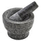 3.75" Mini Polished Granite Mortar and Pestle, Gray (3.7" X 3.7" X 2.8")