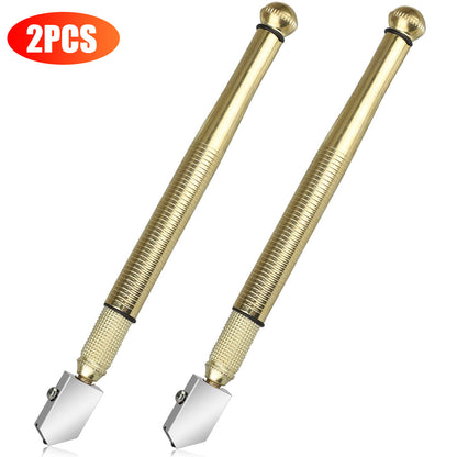 1/2/4Pc Professional Diamond Tip Glass Cutter Steel Blade Precision Cutting Tool