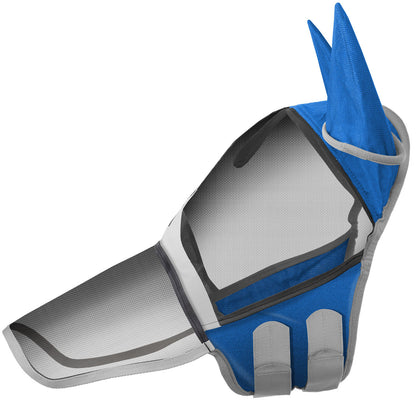 Horse Equine Fly Mask with Long Nose, Ear Protection, Fine Mesh