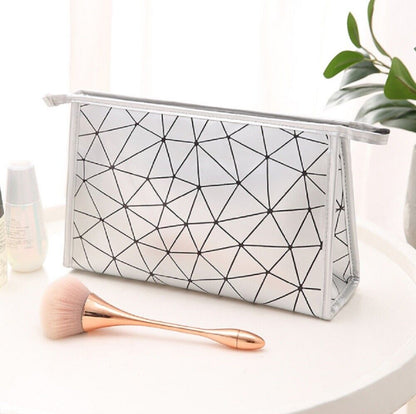 PU Leather Makeup Bag – Zipper Pouch Organizer Elegant Toiletry Cosmetic Holder