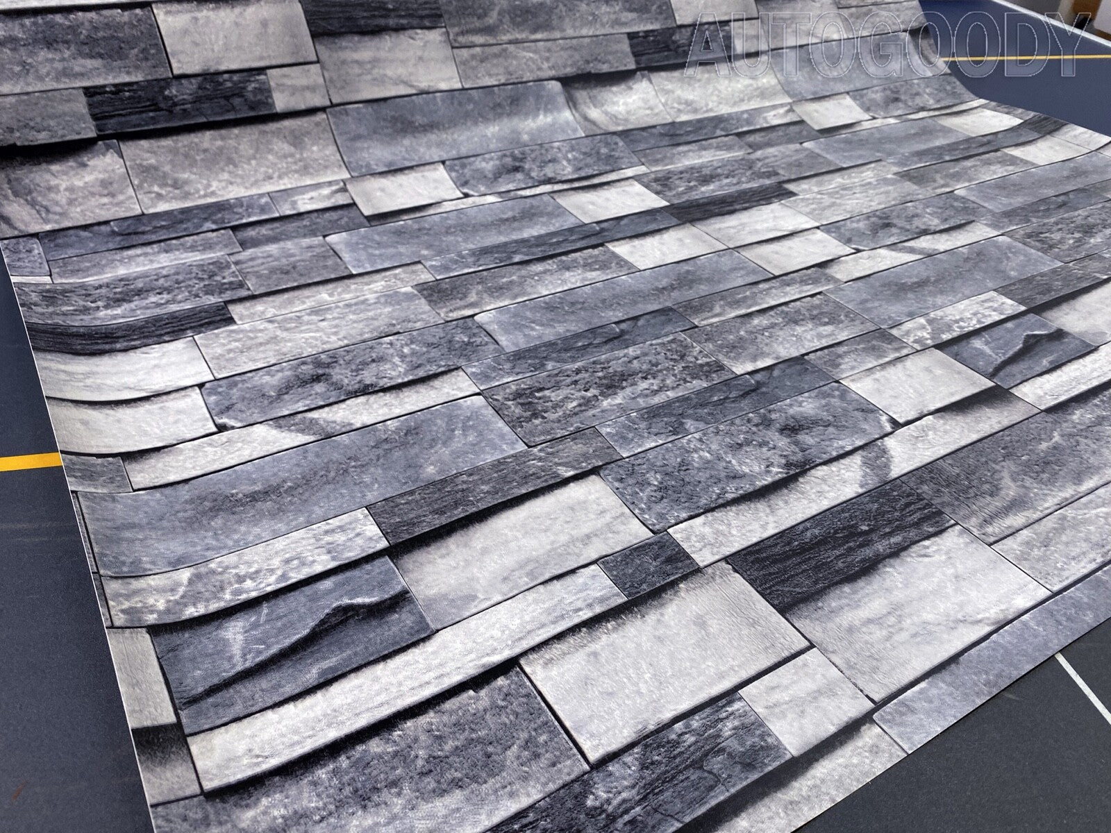 3D Stone Rock Wallpaper Background Modern Vinyl Film Sticker Peel-And-Stick Gray