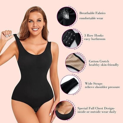 Nebility Women Waist Trainer Bodysuit Slim Full Body Shapewear Jumpsuit, XL/2XL