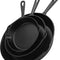3PCS Cast Iron Skillet Set 6" 8" 10" Heavy Duty Pre-Seasoned Frying Pan Cookware