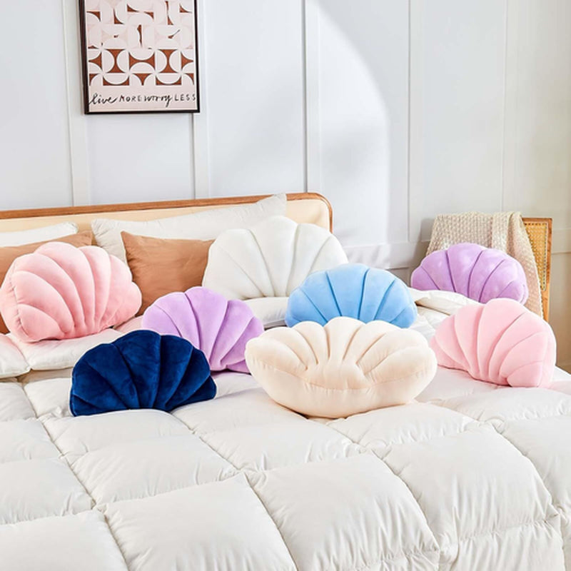Uvvyui Beige Seashell Decorative Throw Pillow, Soft Small-13X10 Inch,