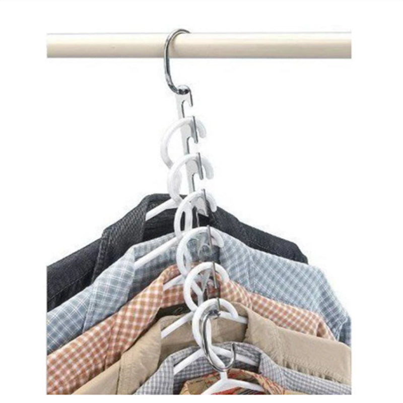 2-10X Magic Metal Wonder Hanger Closet Space Saver Organizer Rack Clothes Hooks