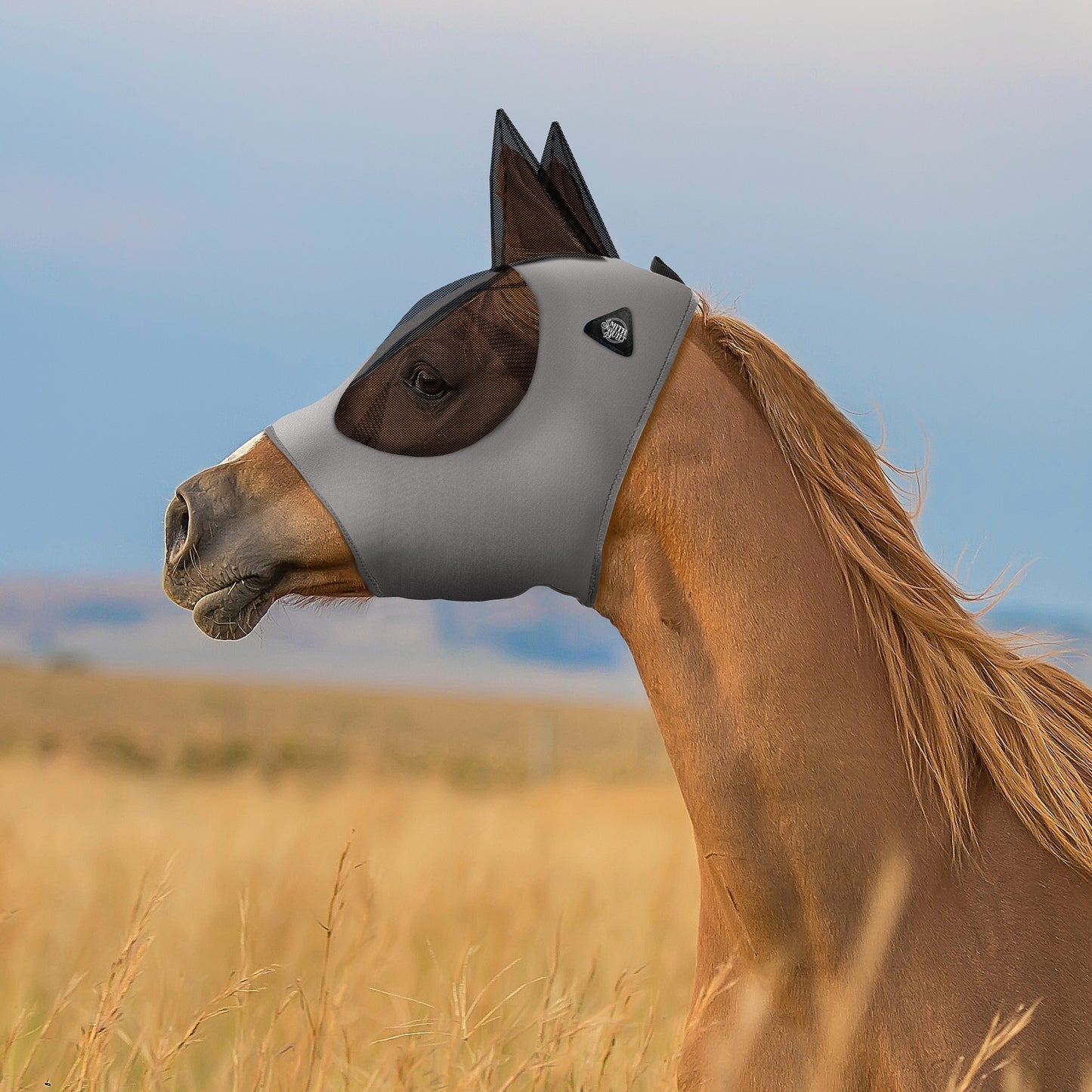 Lycra Horse Fly Mask, Breathable Fabric, Mesh Eyes & Ears, UV Protection