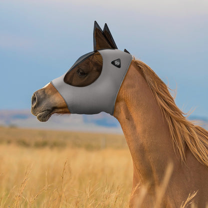 Lycra Horse Fly Mask, Breathable Fabric, Mesh Eyes & Ears, UV Protection